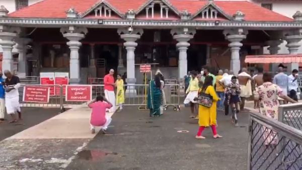 Mangaluru: Large Number of Devotees Visiting To Dharmasthala Temple During Covid-19 Lockdown
