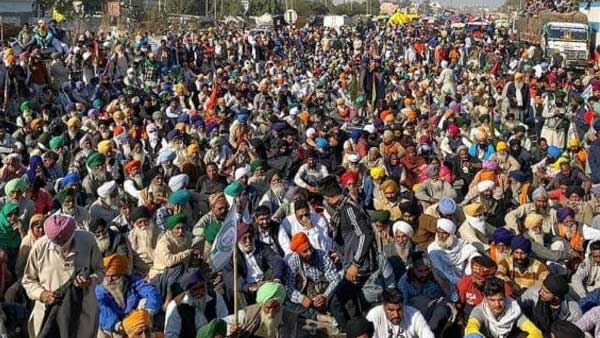 Protesting Haryana farmers towed cow to the police station