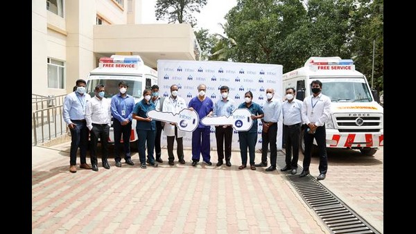 Infosys Foundation donates ambulances to Narayana Health Foundation Infosys Foundation donates ambulances to Narayana Health Foundation