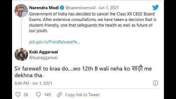 CBSE Class 12 Exams Cancelled, Student Tweets Farewell-Day Request To PM Modi. Viral story