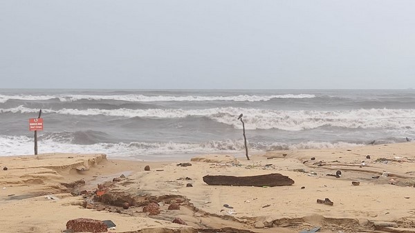 Mangaluru: Arabian Sea Is Turbulent; Sea Erosion In Penambur Beach