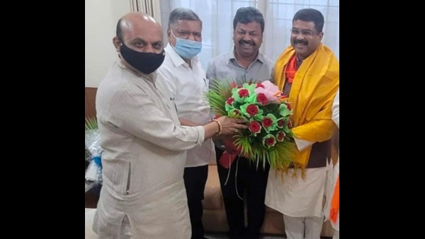  ಧರ್ಮೇಂದ್ರ ಪ್ರಧಾನ್, ಅರುಣ್ ಸಿಂಗ್‌ ಭೇಟಿ