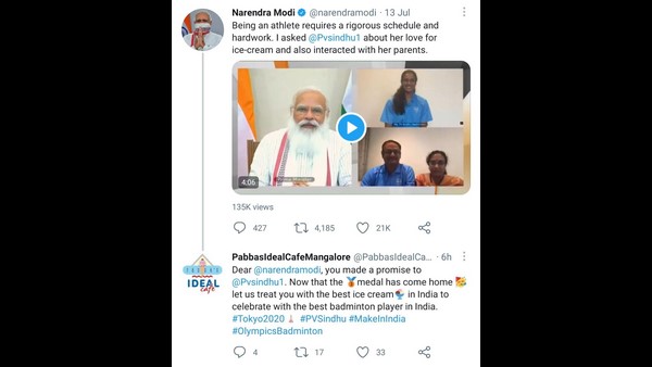  ಒಟ್ಟಿಗೆ ಐಸ್ ಕ್ರೀಂ ತಿನ್ನೋಣ ಎಂದ ಪ್ರಧಾನಿ