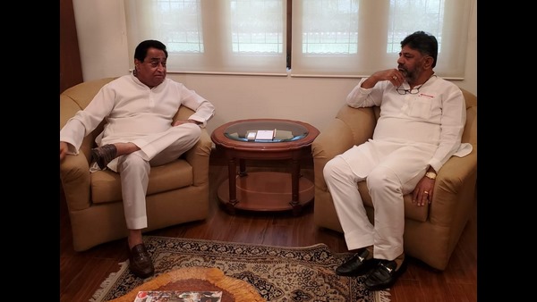 KPCC president DK Shivakumar Meets Former MP CM Kamal Nath 