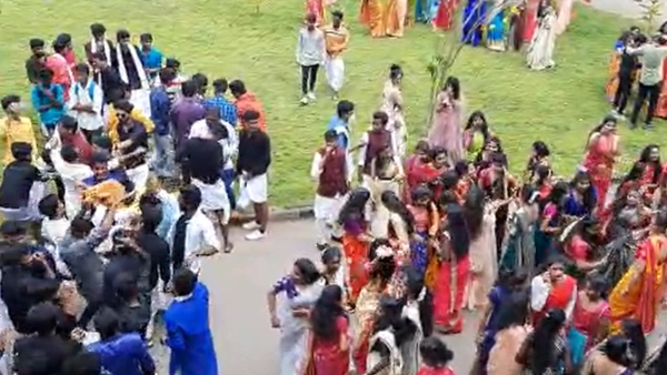 Shivamogga: Acharya Tulasi College Students Dancing In Cultural Function