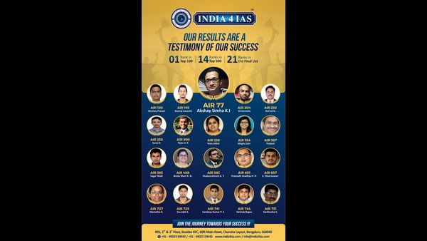 India4IAS academy students success in 2020-21 UPSC exam 