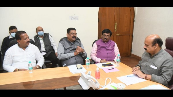 Union Panchayat Raj Minister For State Kapil Moreshwar Patil Meets Karnataka CM Basavaraj Bommai On Monday Union Panchayat Raj Minister For State Kapil Moreshwar Patil Meets Karnataka CM Basavaraj Bommai On Monday