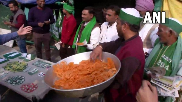 Celebrations at Farmers Protesting site after Farm Laws Withdrawn