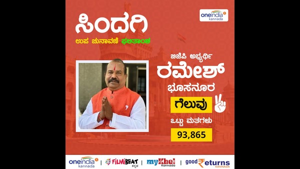  ಸಿಂಧಗಿಯಲ್ಲಿ ಬಿಜೆಪಿಗೆ ಭಾರೀ ಅಂತರದ ಗೆಲುವು