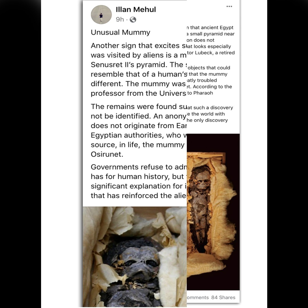 Fact Check: This tale of mummified aliens from Egypt is fictitious