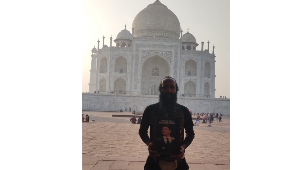 Actor Puneeth Rajkumar fan 3000 K.m cycling from MP to Bengaluru 