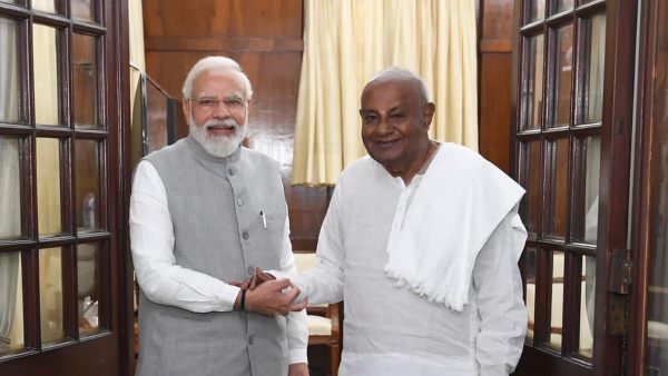 ಮೋದಿ, ದೇವೇಗೌಡರ ಭೇಟಿ