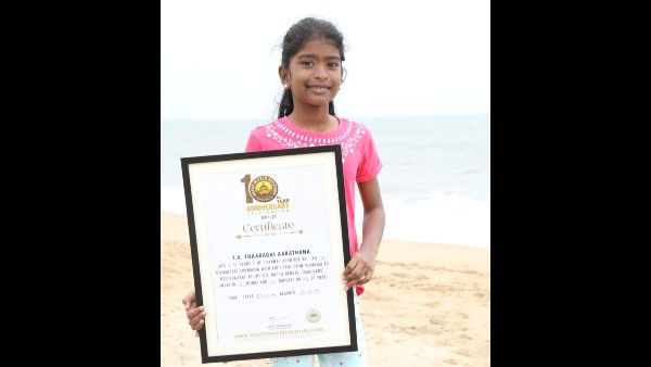 Eight Year old Girl created Assist world record by swimming 18 K.M in Tamil Naduu Sea Eight Year old Girl created Assist world record by swimming 18 K.M in Tamil Naduu Sea