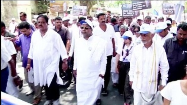  ರೆಡ್ಡಿಯವರ ಸವಾಲನ್ನು ಸ್ವೀಕರಿಸಿದ್ದ ಕಾಂಗ್ರೆಸ್ಸಿನವರು ಬಳ್ಳಾರಿ ಪಾದಯಾತ್ರೆ