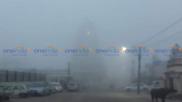 ಚಾಮುಂಡಿಬೆಟ್ಟದಲ್ಲಿ ಮಂಜಿನ ನೋಟ
