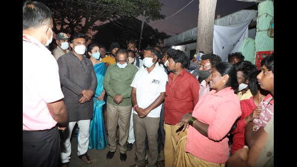 Minister K Sudhakar visits Chikkaballapur earthquake-prone Areas