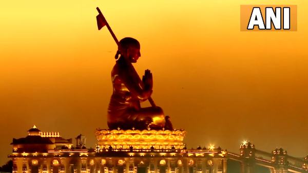 PM Narendra Modi Inaugurates the 216-feet Tall Saint Sri Ramanujacharya Statue in Hyderabad PM Narendra Modi Inaugurates the 216-feet Tall Saint Sri Ramanujacharya Statue in Hyderabad