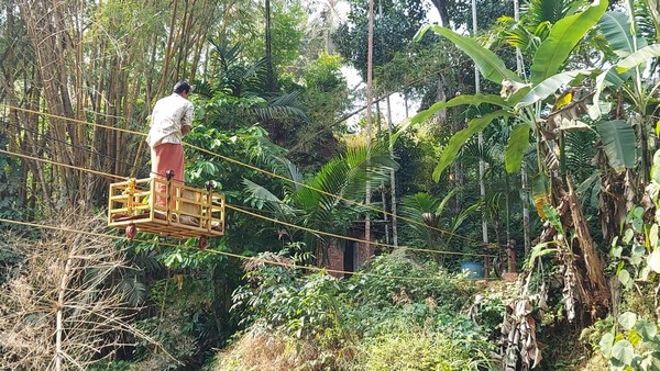  60 ಸಾವಿರ ರೂ. ವೆಚ್ಚದಲ್ಲಿ ಈ ರೋಪ್‌ವೇ ನಿರ್ಮಾಣ