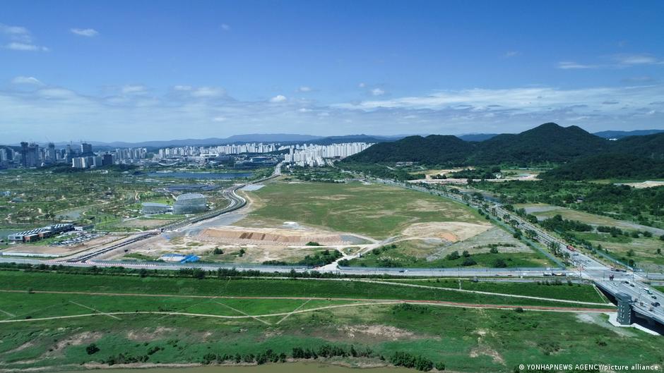 Construction is underway for a government building in Sejong