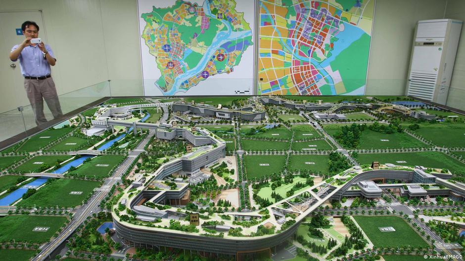 A layout model of Sejong City seen in 2012