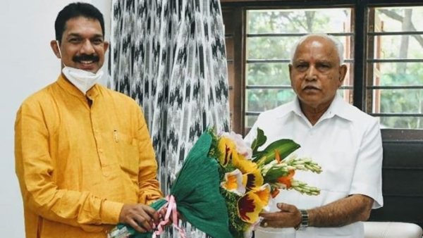 ಯಡಿಯೂರಪ್ಪ, ನಳಿನ್ ಕುಮಾರ್ ಕಟೀಲ್ ಭೇಟಿ