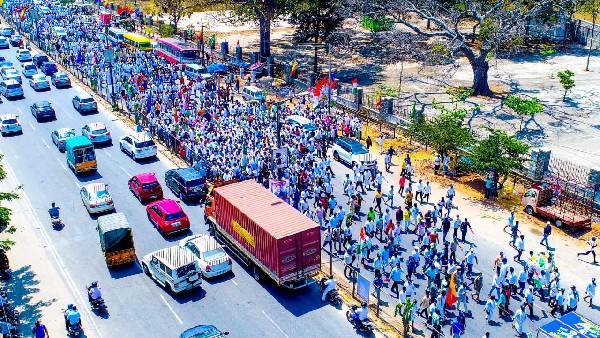  ಕೆಪಿಸಿಸಿಯ ಮೇಕೆದಾಟು ಪಾದಯಾತ್ರೆ ಬೆಂಗಳೂರು ನಗರವನ್ನು ಪ್ರವೇಶಿಸಿದೆ