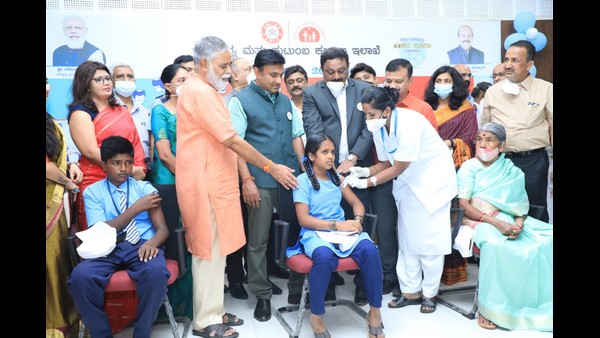 Aim To Corona Vaccination 20 Lakh Children In The Age Group of 12-14 Years Says Health Minister K Sudhakar Aim To Corona Vaccination 20 Lakh Children In The Age Group of 12-14 Years Says Health Minister K Sudhakar