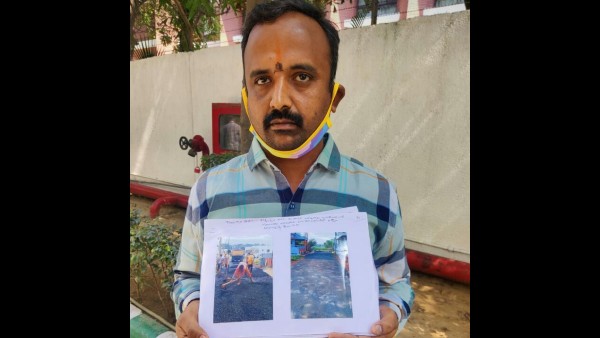 ಹಿಂಡಲಗಾ ಗ್ರಾಮದಲ್ಲಿ ರಸ್ತೆ ಕಾಮಗಾರಿ ತುಂಡು ಗುತ್ತಿಗೆ 