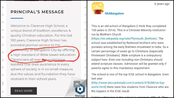 Bible Education Controversy: Bengaluru Clarence School Principal and Bishop Gave Clarification
