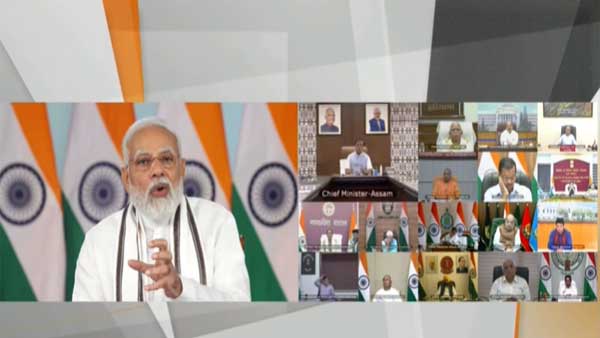 BJP Tweets Video of CM Arvind Kejriwal Stretching During Virtual Meet With PM BJP Tweets Video of CM Arvind Kejriwal Stretching During Virtual Meet With PM