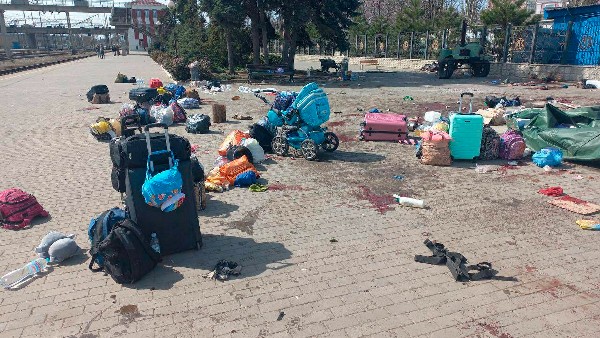 Russia Ukraine War : Russia denies Ukraine Train station attack that killed over 39 Russia Ukraine War : Russia denies Ukraine Train station attack that killed over 39