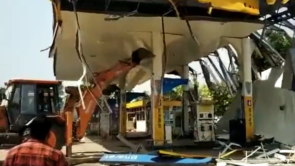 SP MLA Shazil Islams petrol pump bulldozed days after threats to CM Yogi Adityanath