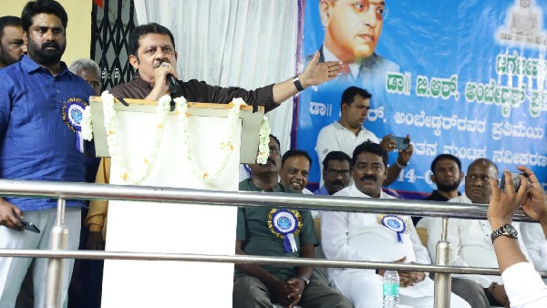 Dr. B R Ambedkar Jayanthi Celebration in Chamarajpete 