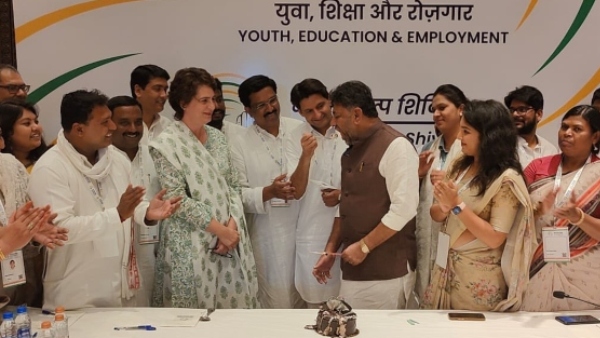 Priyanka Gandhi not have enough courtesy to eat cake for DK Shivakumar?