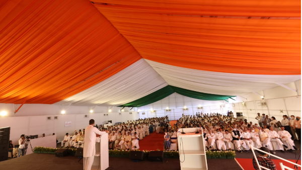 Fact check: Congress used the color of Pakistans flag to decorate the tents of Chintan Shivir?