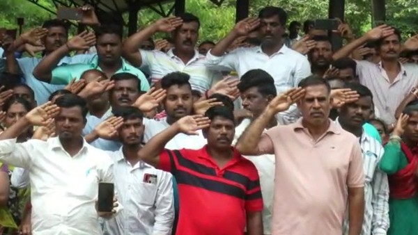 Soldier Ganesh Last Rites Held With Military Honors at Chikkamagaluru 