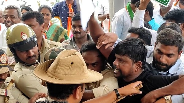 ಬಿಜೆಪಿ ಸರ್ಕಾರದ ವಿರುದ್ಧ ಘೋಷಣೆ 