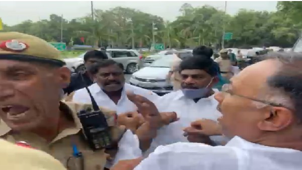  ನಾನೊಬ್ಬ ಸಂಸದ, ನನ್ನನ್ನೇ ತಳ್ಳುತ್ತೀರಾ - ಡಿ. ಕೆ. ಸುರೇಶ್ ಏರು ಧ್ವನಿ