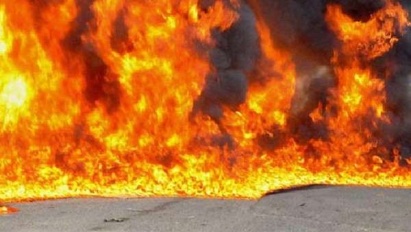 Fire Accident At Godown in Ghaziabad, UP