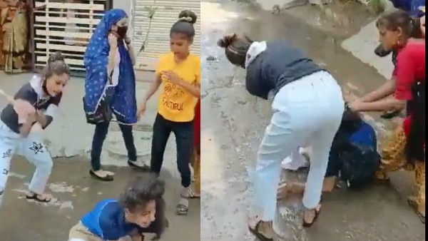 Gang Of Women Beaten Up A Female Staff of Dominos Pizza in Madhya Pradesh Video Gone Viral Gang Of Women Beaten Up A Female Staff of Dominos Pizza in Madhya Pradesh Video Gone Viral