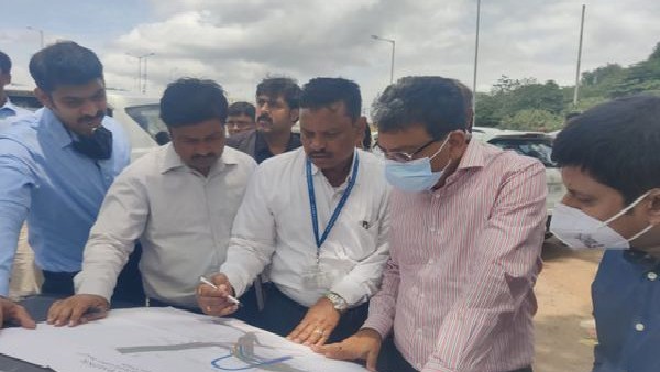 ಸುಜಾತ ಟಾಕೀಸ್ ಬಳಿ ಕೆಳಸೇತುವೆಯ ಪರಿಶೀಲನೆ