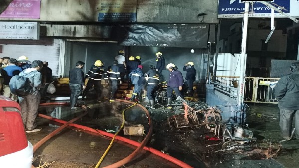 Fire Accident At Electric Bike Showroom At Pune While Charging Fire Accident At Electric Bike Showroom At Pune While Charging