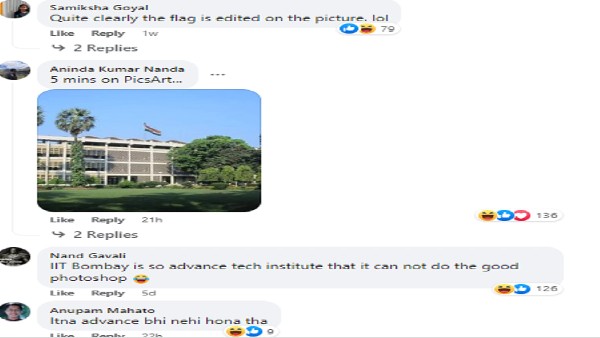 Can the flag be flown like this? people question for Bombay IIT