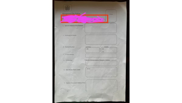 Apartment Residents are angry for asking personal information in Bengaluru 