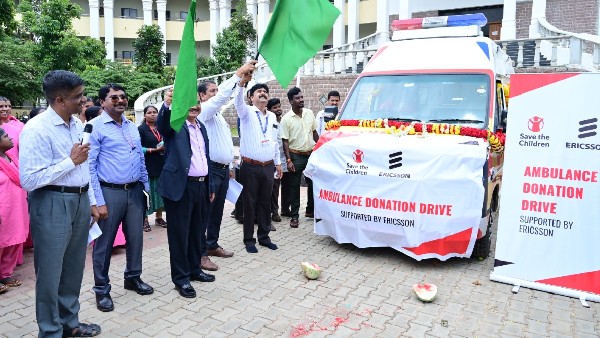 Ericsson and Save the Children handover 6 ambulances to Karnataka rural hospitals