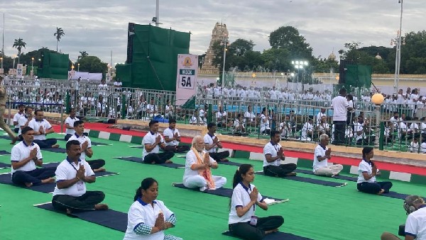  ಯೋಗ ದಿನದ ಆಚರಣೆಯ ಸಂಬಂಧ ರಾಜ್ಯಕ್ಕೆ ಆಗಮಿಸಿದ್ದ ಪ್ರಧಾನಿ ಮೋದಿ 