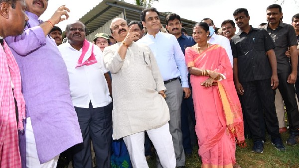 CM Bommai Visit Rain Affected area in Ramanagara with HD Kumaraswamy 