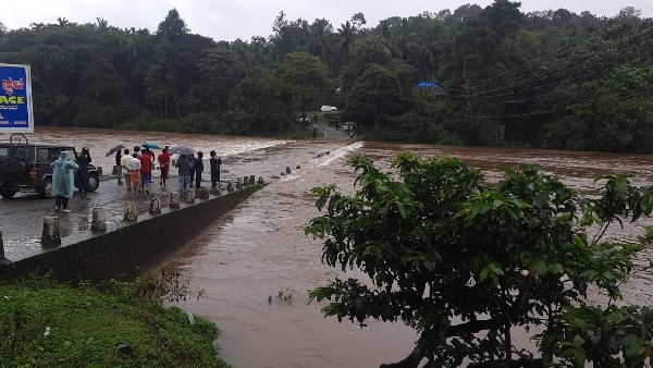 Hebbale Bridge Submerged 2nd Time due to Heavy Rains Lash Chikkamagaluru