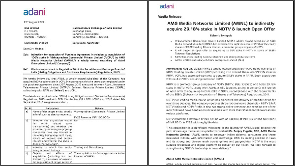 Gautam Adani AMNL Buys NDTV