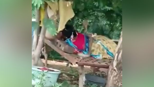 Video: Cobra on woman resting in farm
